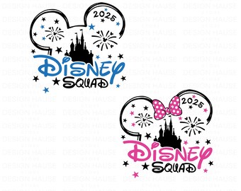 Disney Squad Svg Bundle, Disney Squad 2025 Svg Png, Family Vacation Svg, Matching Group Shirt Design, Magical Kingdom Svg, Instant Download