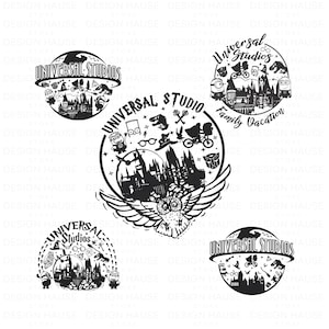 Universal Studios 2025 PNG-SVG-bundel, sublimatieontwerp gezinsuitje, Universal Vacation PNG, themaparkshirt, Instant Download