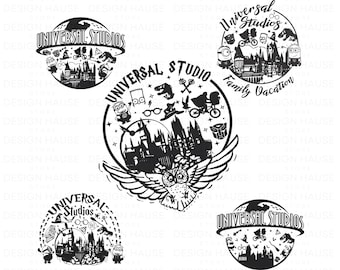 Universal Studios 2025 PNG-SVG Bundle, Family Trip Sublimation Design, Universal Vacation PNG, Theme Park Shirt, Instant Download