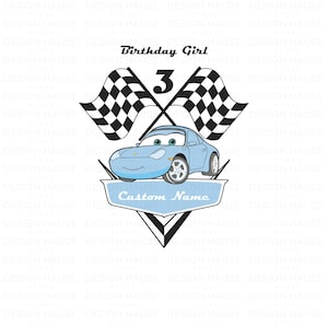 Personalized Cars Family SVG PNG Bundle, Race Car Birthday Shirt Design, Editable Lightning McQueen Party Clipart, Instant Digital Download