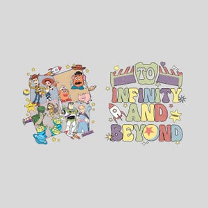 Retro To Infinity And Beyond Png, Toy Story Svg Png, Family Vacation Png, Friend Squad Png, Vacay Mode Png, Magical Kingdom Png, BUNDLE