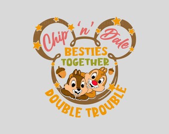 Chip and Dale Png, Double Trouble Png, Png Couple Shirts, Png Family Shirts, Png Vacation shirt, Sibling shirt, Brother Png