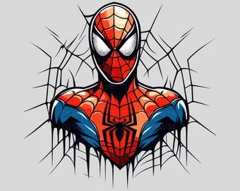 Spiderman Png - Digital Omedelbar Nedladdning - Spiderman Sublimeringsdesigner - Avengers Png - Superhjälte Png-fil