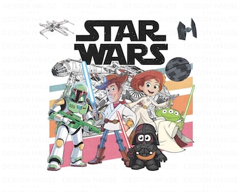 Star Wars Toy Story Png, Buzz Woody Alien Crossover Design, Funny Cartoon Png, May The 4th Be With You, Instant Digital Download