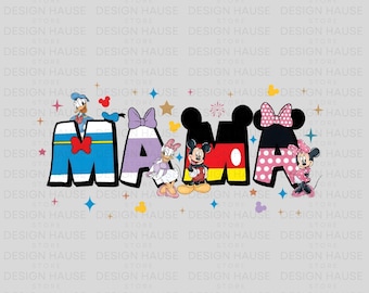 Mama Cartoon Movie Png, Family Vacation Png, Retro Mama Png, Mom Shirt Png, Custom Mom Png, Gift For Mother's Day Png, Digital Download