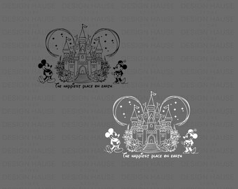The Happiest Place On Earth Svg, Cricut Svg, Matching Shirts Design, Mouse Castle Png,Family Vacation Png, Magical Kingdom Svg, Family Trip