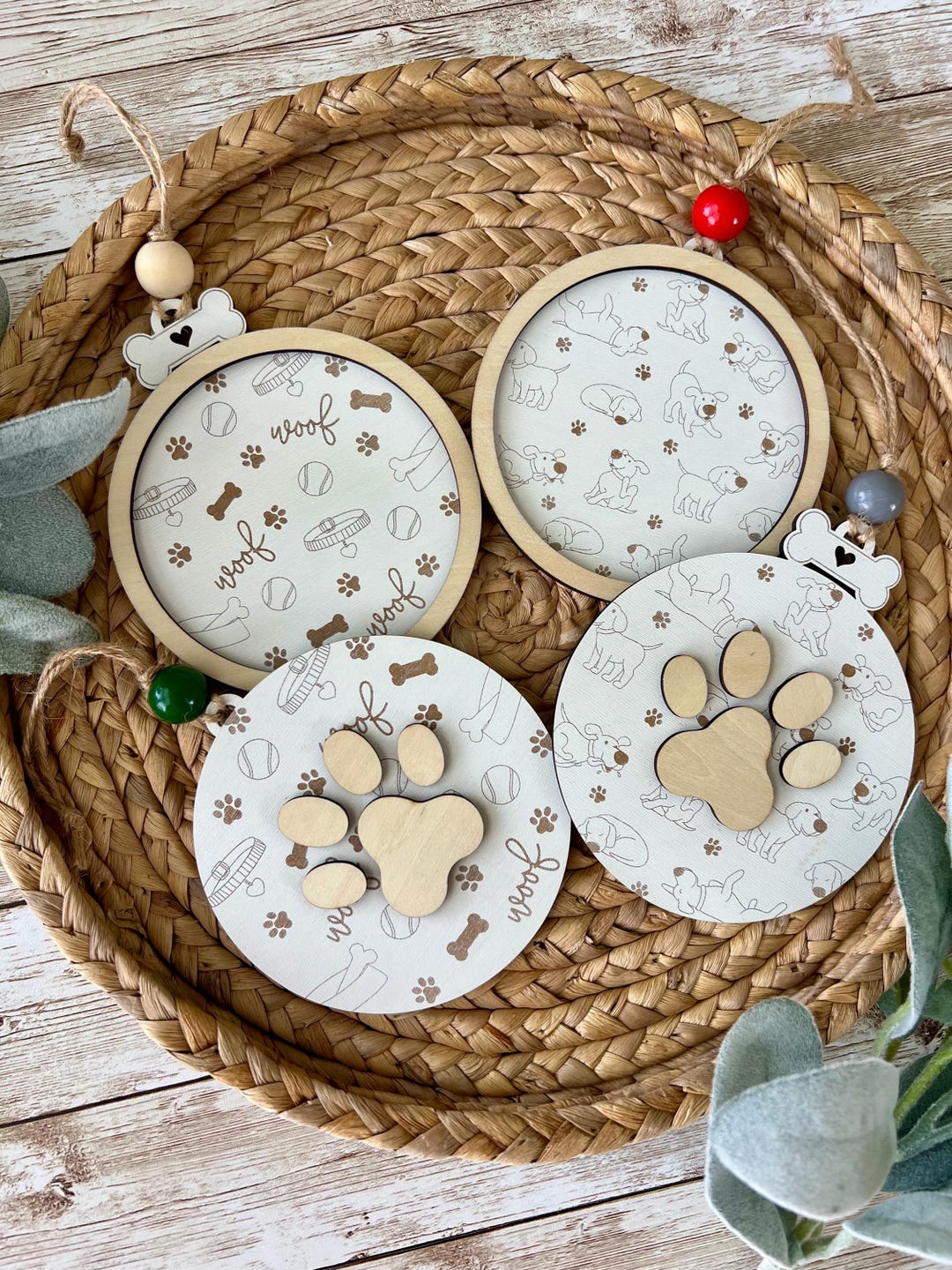 Dog Paw Print Ornament With Story Card | Pet Memorial Gift | Dog Lover ...