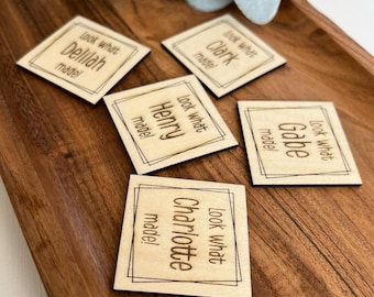 Schauen Sie, was ich gemacht habe Magnet, personalisierte Magnet, Kunst Display für Kinder, Kühlschrankmagnet, personalisierte Look, was ich gemacht habe Magnet, Kühlschrankmagnet