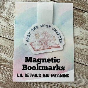 Magnetic Bookmarks, One More Chapter Bookmark, One More Page, Bookmarks, Unique Bookmarks, Custom Magnetic Bookmark, Gift for Book Lover