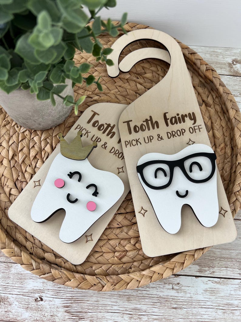 Tooth Fairy Door Hanger, Tooth Fairy Door Hanger With Pocket, Custom ...