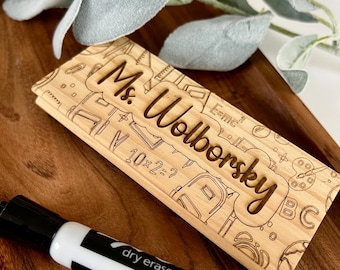 Regalo personalizado para profesores, borrador de pizarra Dr. Erase personalizado, regalo grabado para profesores, borrador para el aula, regalo de agradecimiento para profesores.