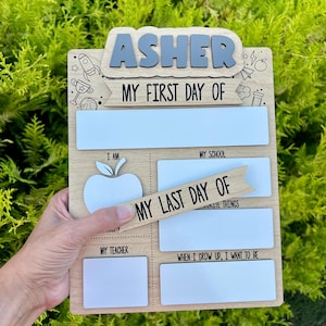 First Day of School Sign, Personalized Back to School Sign, Last Day of School Sign, School Photo Sign, School Milestone Sign