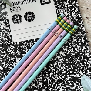 Personalized Pastel Ticonderoga #2 Pencils, Engraved Pencils, Personalized Kids Pencils, Pastel Pencils, Back to School Gift, Teacher Gift