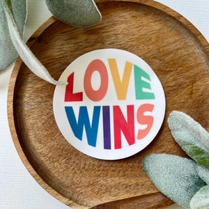 Love Wins Sticker, Rainbow Sticker, Pride Sticker, LGBTQ+ Sticker
