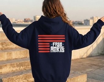 Bluza z kapturem Free America: damska bluza z kapturem unisex z okazji Marszu