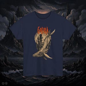 T-Shirt Uomo Gojira 'Whale From Mars' - Bianca, Vestibilità Regular, Merch Ufficiale