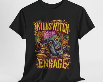 Killerschalter Engage T-Shirt | Kill Switch Engage Band T-Shirt | Größen S bis 5XL Unisex Heavy Cotton Tee