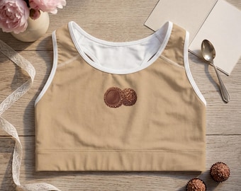 Kolorowe biustonosze sportowe z owocami