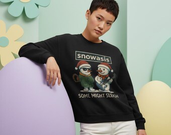 Bluza świąteczna Snowasis z zabawnym motywem Some Might Sleigh Snowman, unisex, Heavy Blend™, z okrągłym dekoltem