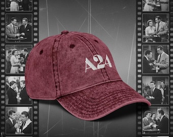 Czapka haftowana A24: Czapka vintage z motywem filmu niezależnego