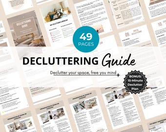 Declutter Guide, Home Cleaning Plan, All-in-One Planner, Printable Category Sorting Tips, Monthly House Cleaning, Simply Organized