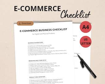 E-Commerce Checklist, How to Start an Online Boutique, Side Hustle Planner, Website Launch Kit, Service Business Plan, New Start Up Template