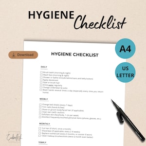 Hygiene Checklist, Personal Tracker, Ordinary Skincare, Hand Cleanliness, Whole Body Kids, Men Mini Skincare, Feminine Beauty Routine