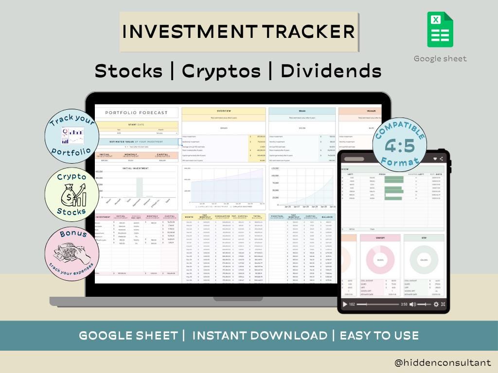 Crypto Portfolio Tracker 2025 - Etsy