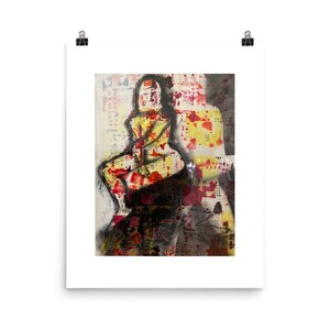Black Shadow Figures Print