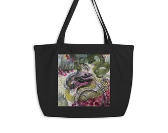 Large Organic Tote Bag -- Ouroboros End