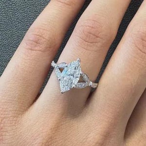 3 Carat Marquise Diamond Engagement Ring,3 Carat Diamond Ring,Diamond Ring,Marquise Engagement Ring,Unique Marquise Engagement Ring