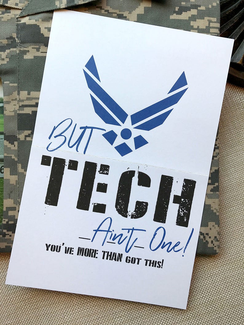 Air Force BMT Beast Week Card Air Force Card Basic Training Card 3# 99 Problems Card Tech School Military Card Proud Air Force Mom