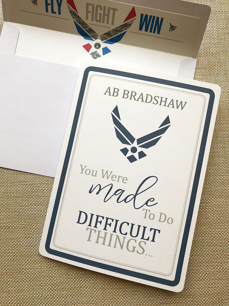 American Airman card Air Force Plane Card Military Card BMT Card Basic Training Card Proud Air Force Mom Card 30# Air Force Card