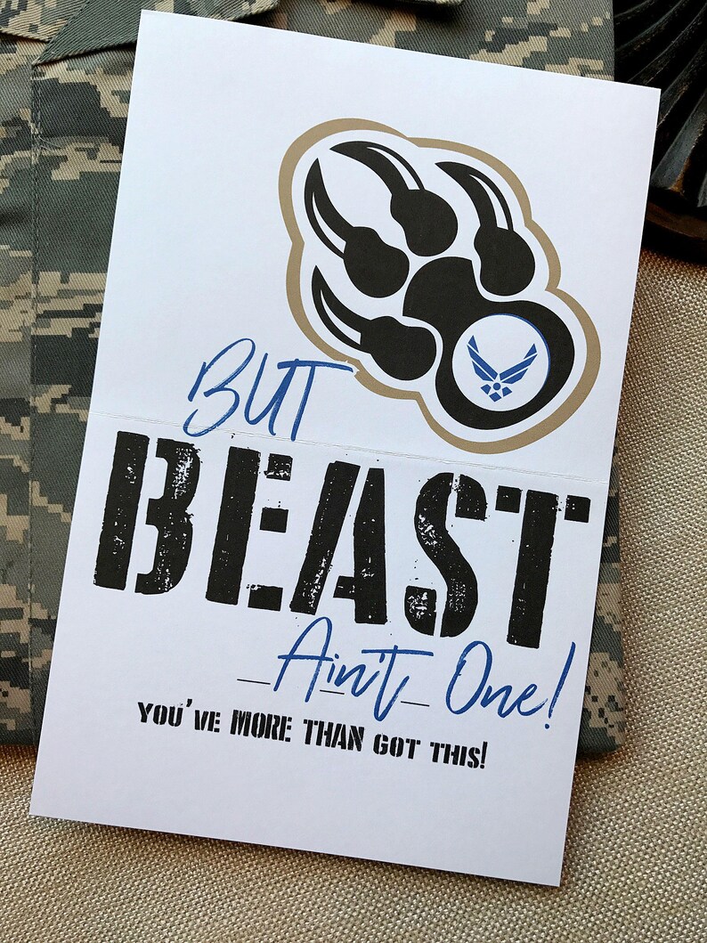 Air Force BMT Beast Week Card Air Force Card Basic Training Card 3# 99 Problems Card Tech School Military Card Proud Air Force Mom