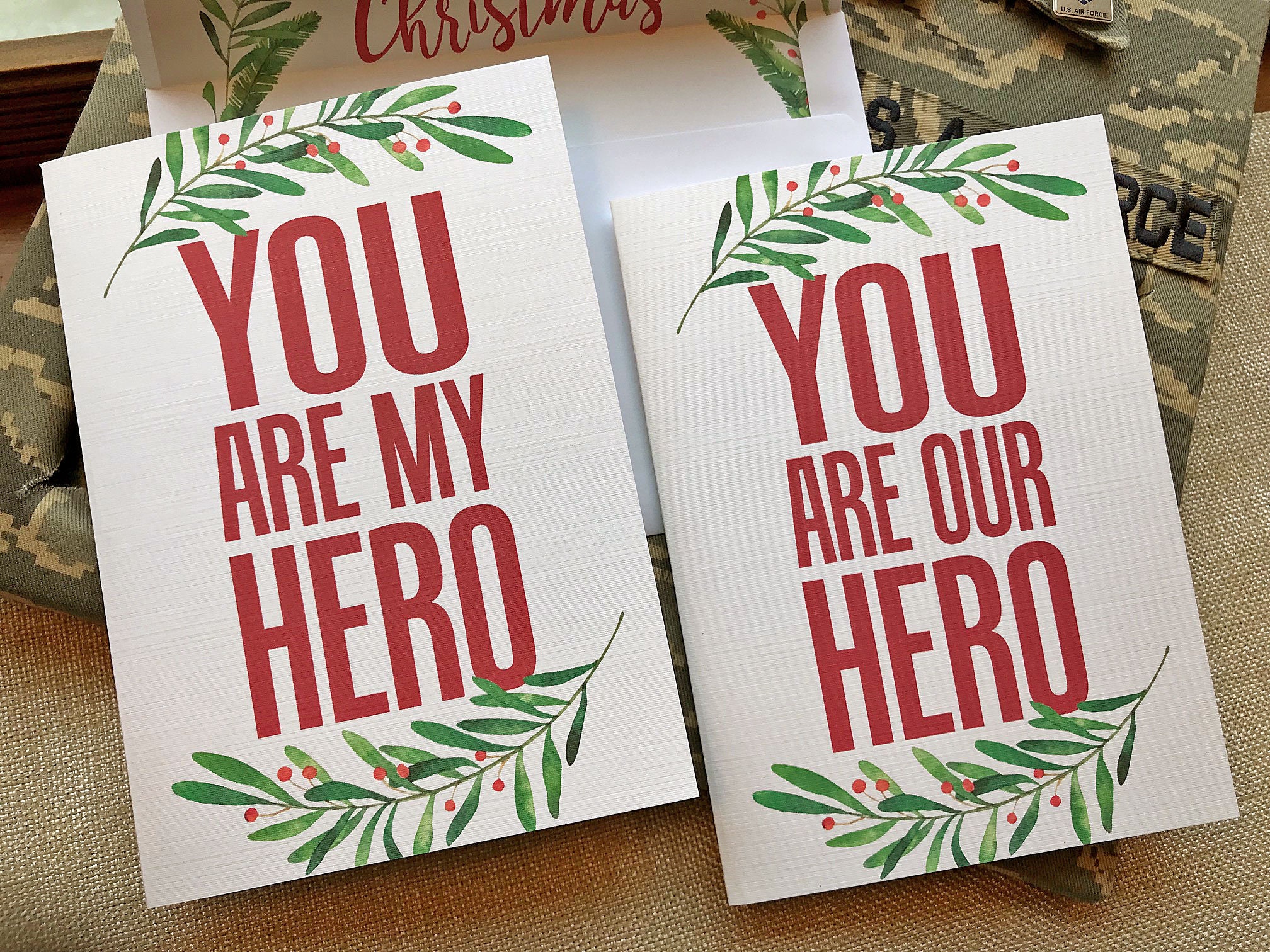 28 Christmas Air Force Card Set Happy Holidays Air Force Etsy