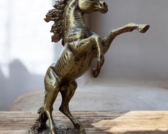 馬の像 立ち上がる馬の像 - ブロンズ種牡馬彫刻 - 乗馬アート装飾