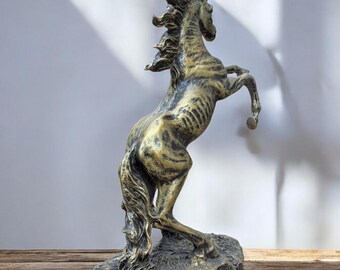馬の像 立ち上がる馬の像 - ブロンズ種牡馬彫刻 - 乗馬アート装飾