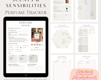 Perfume Tracker Digital Planner: Scent Organizer Templates (Digital Download)