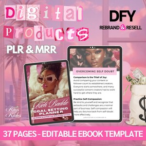 PLR Ebook 37 Pages | Master Resell Rights, Done For You Ebook, Add your brand and resell - Ebook Template Canva, Ebook Cover, Passive Income