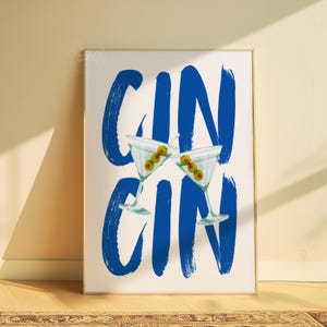 Trendiger Cin Cin Print, Barwagen Dekor, Prost Druck, Signature Drink Schild, Cocktail Poster, Küchen Wanddekoration, Cocktail Art digitaler Download