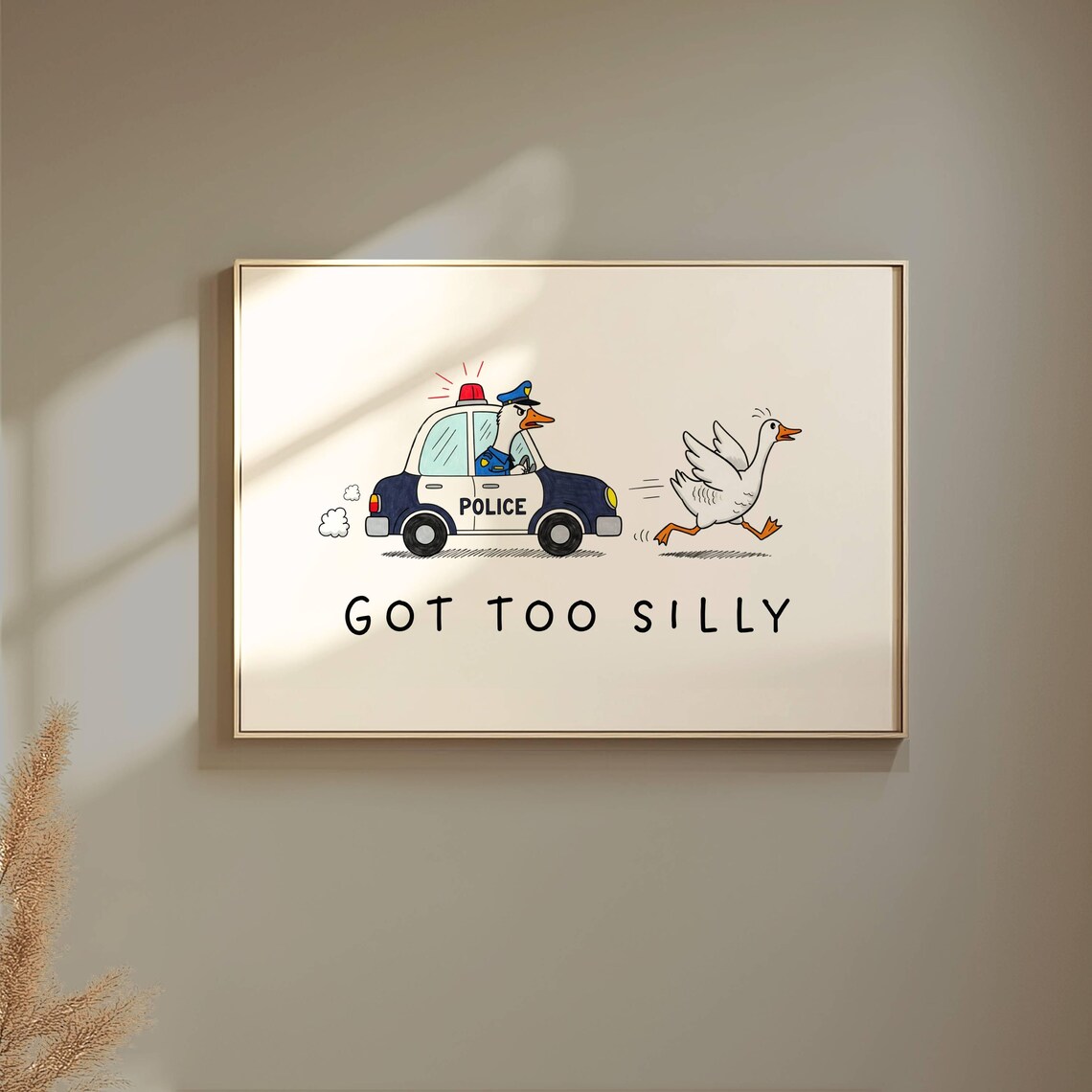 Got Too Silly Goose on the Loose Print Funny Nursery Decor Animal Print ...
