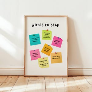 Funny Notes To Self, Cubicle Decor, Funny Office Print, Office Wall Art, Work From Home, Office Decor, Printable Wall Art, Digital Download
