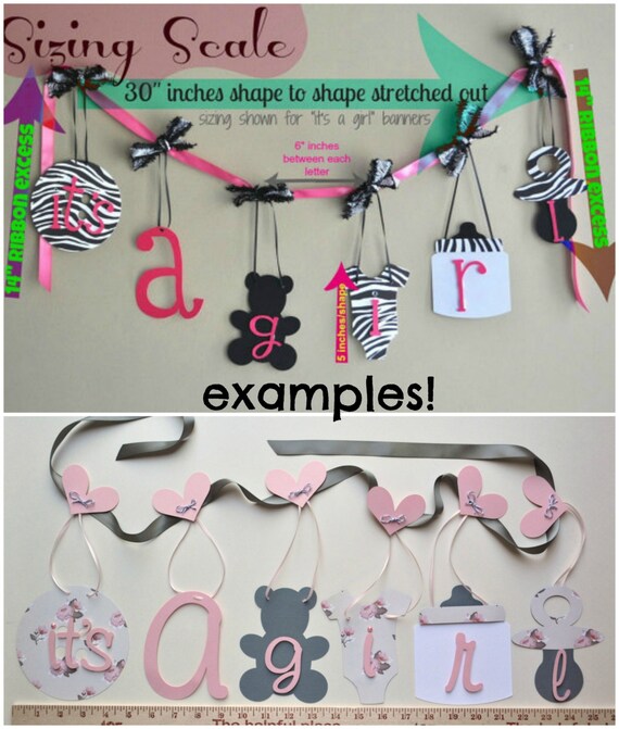 Pink And Grey Chevron Baby Shower Decorations It S A Girl Etsy