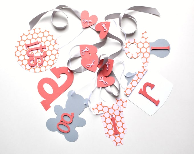 Coral Baby Shower Decorations It's a Girl Banner by Etsy