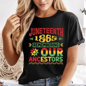 Juneteenth 1865 Ricordando i nostri antenati Svg, Juneteenth Png, Storia dei neri Svg, Americano Svg, Donna nera Svg, Maglietta Juneteenth Svg png