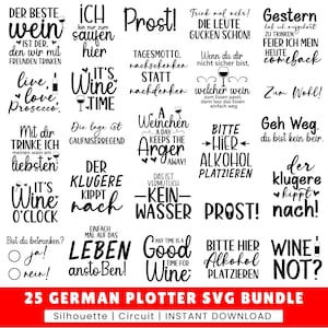 Tyska ordspråk SVG-paket: Bokstäverklippningsfiler (digital nedladdning)