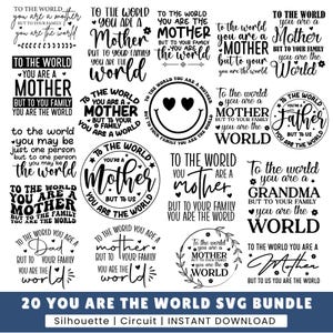 Sie sind die Welt SVG, Mutter SVG, Muttertag svg, Mama svg, Geschenk für Mama, Cut File Cricut, gesegnete Mama svg, Mama Shirt, Mama Leben svg