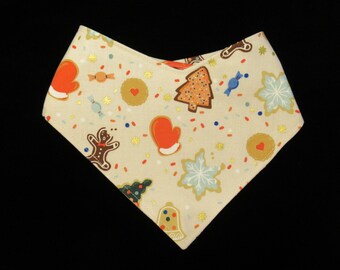 Rifle Paper Co Christmas Cookies Dog Cat Bandana with Adjustable Snaps