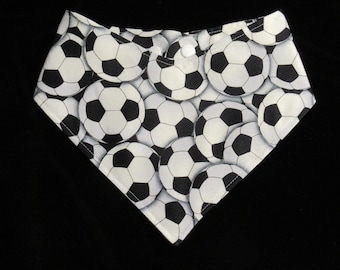 Kick it Soccer Ball Dog Cat Bandana Pet Scarf with Adjustable Snaps