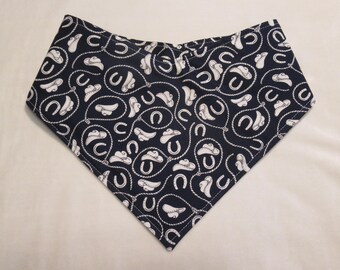 Saddle Ranch Rodeo Dog Cat Bandana: Adjustable KAM Snap Attachment